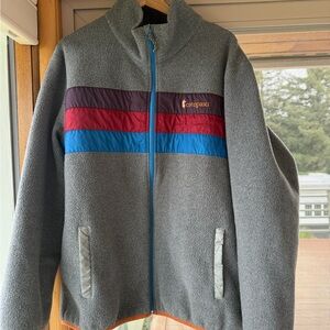 Cotopaxi Performance Jacket Gray and Red Full-Zip